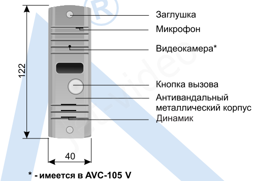 Avc 105 вызывная панель схема подключения